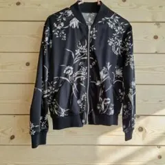 FRAY I.Dフレイアイディ　花柄ブルゾン　サイズ0 ダブルジップ