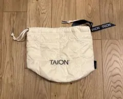 TAION タイオン ダウン巾着バッグ アイボリー