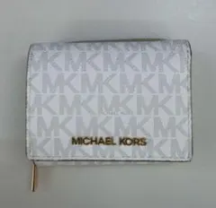 MICHAEL KORS 三つ折り財布 白 MKロゴ