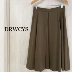 《DRWCYS》 フレアスカートカーキ S 万能 大人可愛いのサムネイル