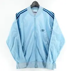80s adidas ATP トラックジャケット ジャージ USA製 シルバー青 80s adidas ATP トラックジャケット ジャージ 希少カラー 美品