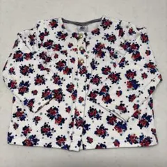 プチバトー花柄コットンカーディガン 18m/81cm（3）