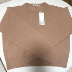 UNIQLO ユニクロ クルーネックニット セーター Lサイズ ピンクベージュ