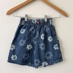 バースデイ favon 花柄 デニム ショートパンツ 110cm