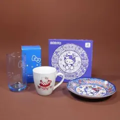 ハローキティ グラス・マグカップ・皿セット 景品/非売品　未使用品有　ｍ315