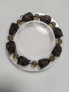 アイスオブシディアン　九尾ブレスレット　パーツ　天然石