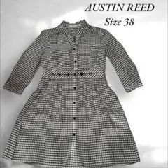 AUSTIN REED ギンガムチェック ワンピース 38シルクブレンド