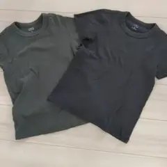 ユニクロ半袖Tシャツ 2枚セット ダークグリーン・ブラック