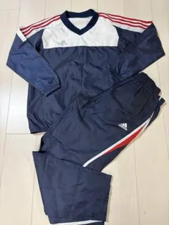adidas ウィンドブレーカー 上下セット セットアップ ネイビー 上Ｓ下Ｌ