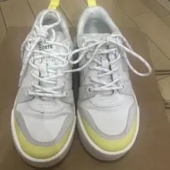 LACOSTE レディース スニーカー ホワイト/イエロー