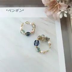 *ペンギン　イヤーカフ　セット　ハンドメイド*