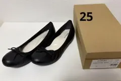 Velikokoヴェリココ フラットシューズ リボン付き　黒 25㎝