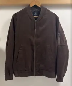 ナノユニバース NANO universe フェイクスエードブルゾン ブラウン