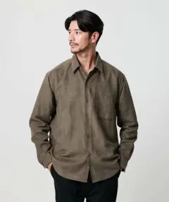 beauty＆youth スエードライク シャツ