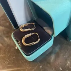 【新品】ロックピアス　フープピアス　ピンクゴールド