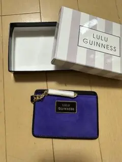 『新品未使用』LULU GUINNESS パスケース 紫 黒