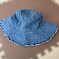 GU デニムフリンジバケットハット
