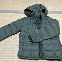 UNIQLO 140 パフテックウォッシャブルパーカー　ダウン　カーキ