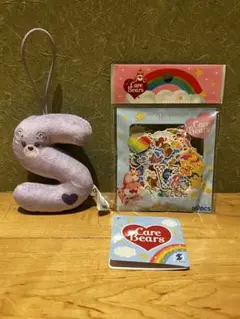 【Care Bears ケアベア 】アルファベットぬいぐるみ&シール