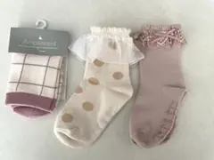 Ampersand キッズ靴下 3足セット 13~15cm 女の子