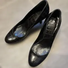 【美品】Christian Dior パンプス クロコ型押し ブラックのサムネイル