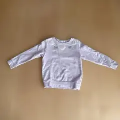 グローバルワーク　トレーナー　紫　ハート柄　110センチ