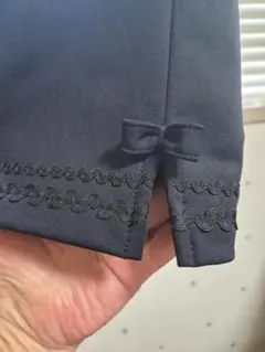 希少46『ローズティアラ現行品』裏起毛ストレッチ発熱で裾スリット・リボン・刺繍