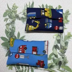 【匿名配送】ミニティッシュケース ポケットティッシュ ハンドメイド 車 園児