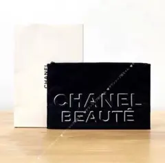 シャネル　ノベルティ　クラッチバッグ　刺繍ポーチ　箱付き正規品