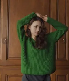 RANDEBOO Ｖネックオーバーニット