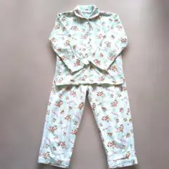 長袖パジャマ　140cm　綿100%　女の子　ボタン　前開き