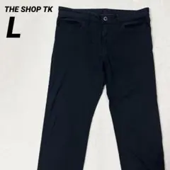 THE SHOP TK メンズ カジュアル スリム チノパン 黒 L【426】のサムネイル