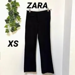 美品【ZARA ザラ】バレルフレアパンツ ブラック カジュアルパンツ XS