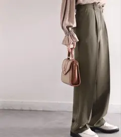 ★クラシカルエルフ★センタープレス タックワイドイージーパンツ