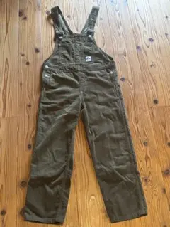 キッズXL コーデュロイオーバーオール オリーブグリーン