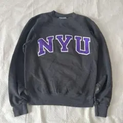 Champion ニューヨーク大学 スウェット L ブラック　リバースウィーブ 楽天市場】NEW YORK UNIVERSITY オフィシャルロゴスウェット