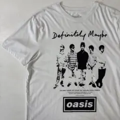 オアシス Tシャツ ホワイト Lサイズ バンドTシャツ 古着 차고 잠금