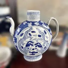 陶器 酒器　中国大清乾隆年製在銘 b58395d033e0458480931f9eff14ba