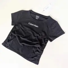 Calvin Klein Tシャツ S 黒 ストレッチ スポーツ ロゴ 半袖