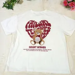 【新品タグ付き】FUNファンくま刺繍プリントTシャツのサムネイル