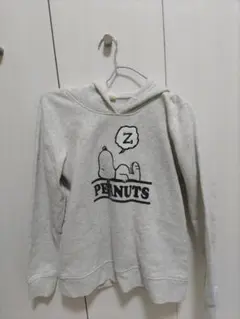 PEANUTS スヌーピー フード付きパーカー グレー
