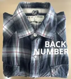 Black Number グレー系チェック柄シャツ 黒×白×赤 L 綿100%