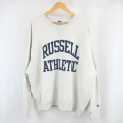 RUSSELL ロゴ 刺繍 ワッペン オーバーサイズ スウェット トレーナー L
