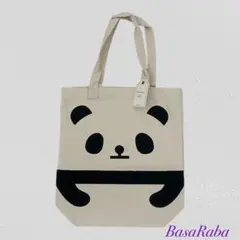 【未使用】bambina✿トートバッグ✿パンダプリント✿キナリ✿綿✿丈夫