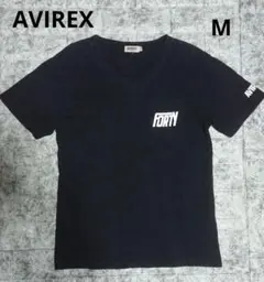 ●【値下げ不可・レア】AVIREX Vネック Tシャツ【M・ブラック】