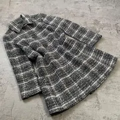 【TOMMY HILFIGER】(S)日本製 総柄 刺繍 ステンカラー コート