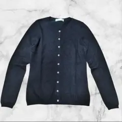 UNIQLO ユニクロ　カシミヤ100% カーディガン　クルーネック　黒　 Sのサムネイル