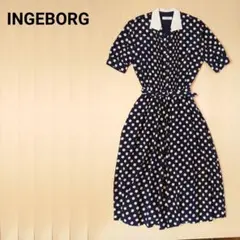 ingeborg ワンピース 半袖 ドット柄 インゲボルグ pinkhouse