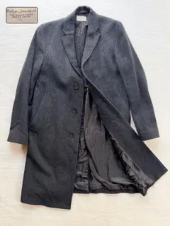 Nudie Jeans ウール シングルブレスト　コート ダークグレー　S