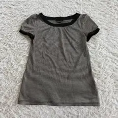 早い者勝ち✨ エムプルミエ ボーダーTシャツ Sサイズ ブラックのサムネイル